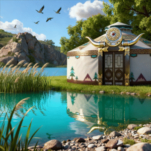 artistic bamboo yurt