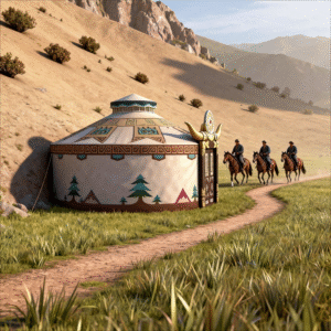 artistic bamboo yurt