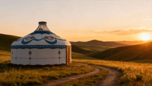 luxury double slope steel & bamboo (model b)