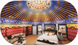 luxury double slope steel&bamboo(model c1) style palace yurt