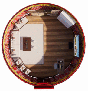 luxury double slope steel&bamboo(model c) style palace yurt