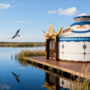 Jimeng 2025 11 29 5277 切换背景，主题蒙古包的花纹不变，切换多个角度画面，生成正面，左右侧面等等，或者多.1 2 300x300