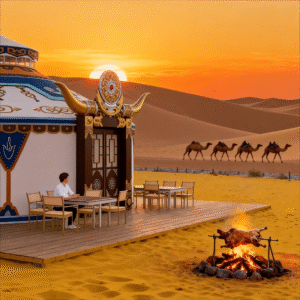 Jimeng 2025 11 29 7608 切换背景，主题蒙古包的花纹不变，切换多个角度画面，生成正面，左右侧面等等，或者多.1 300x300