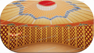artistic bamboo yurt