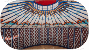 artistic bamboo yurt