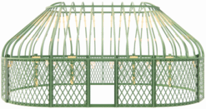 luxury oval felt yurt