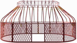 luxury oval shaped yurt