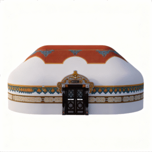 luxury oval felt yurt